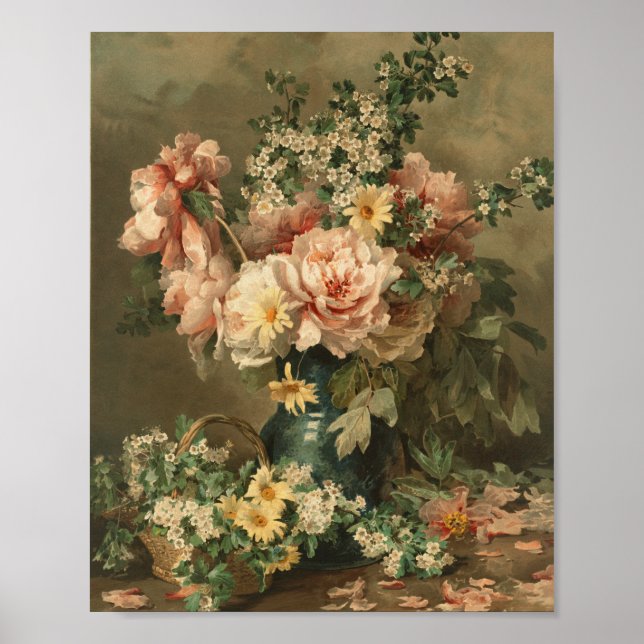 Affiche d'art fine de nature morte florale (Devant)