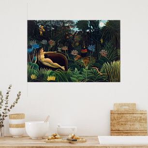 Affiche d'art fine Henri Rousseau Le Rêve Jungle