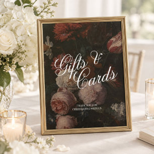 Affiche d'art floral de cadeaux et de cartes lunat