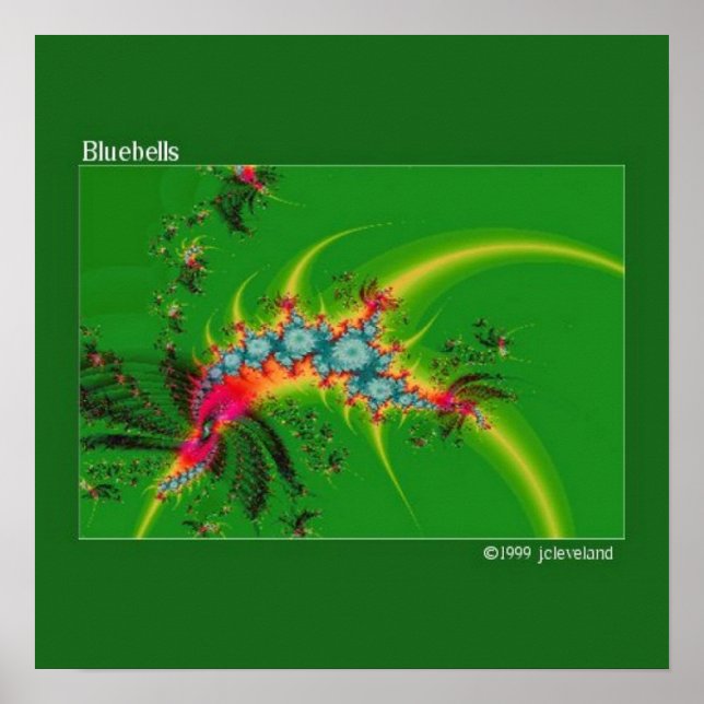 Affiche d'art fractal Bluebells (Devant)