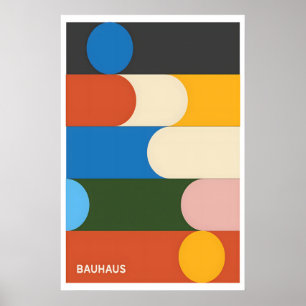 Affiche d'art géométrique Bauhaus Maximaliste Colo