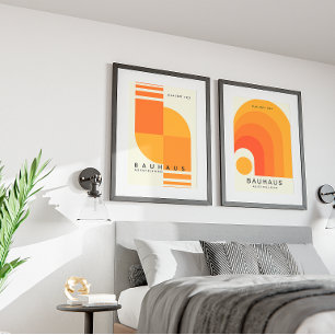Affiche d'art géométrique vintage   Moderne du mil