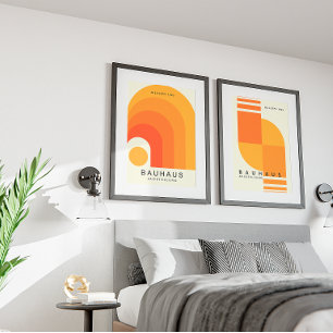 Affiche d'art géométrique vintage Moderne du mil