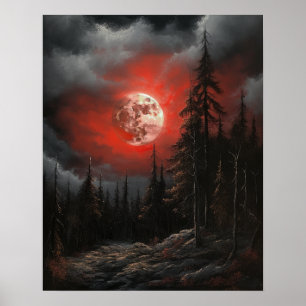 Affiche d'art gothique lunatique Impression