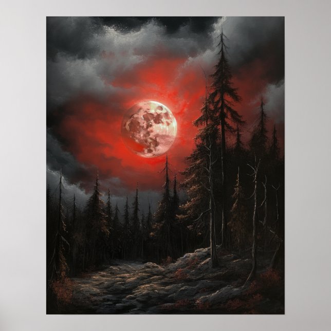 Affiche d'art gothique lunatique Impression (Devant)
