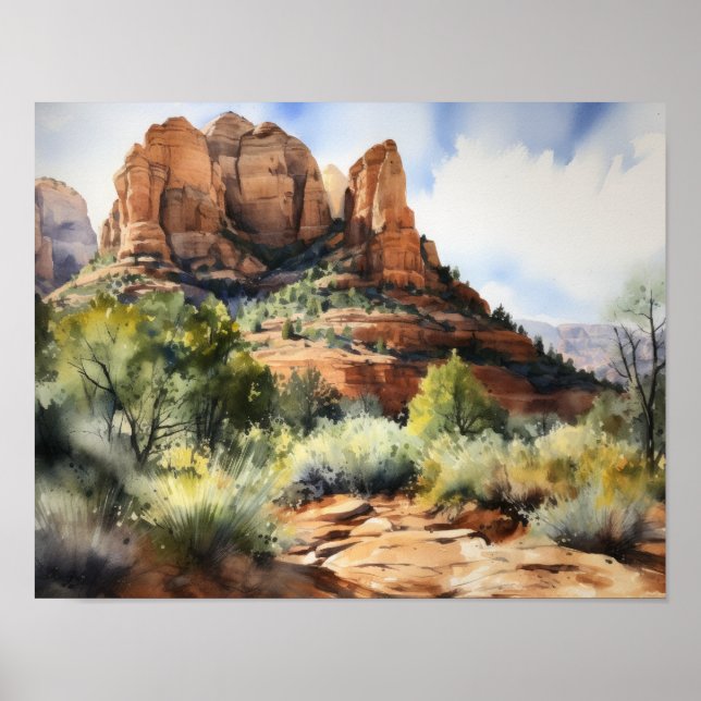 Affiche d'art impression Roches Rouges Sedona Ariz (Devant)