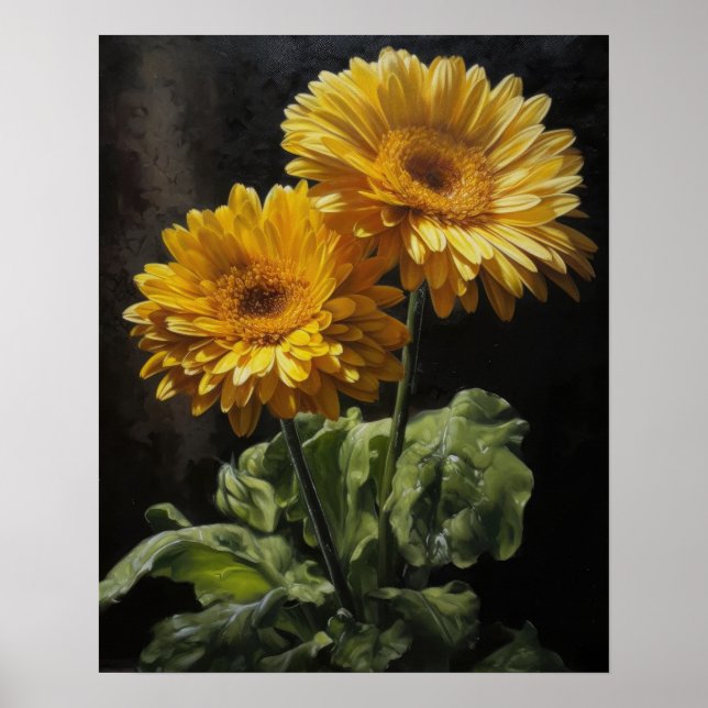 Affiche d'art Imprimé de Marguerite Gerbera Jaune (Devant)