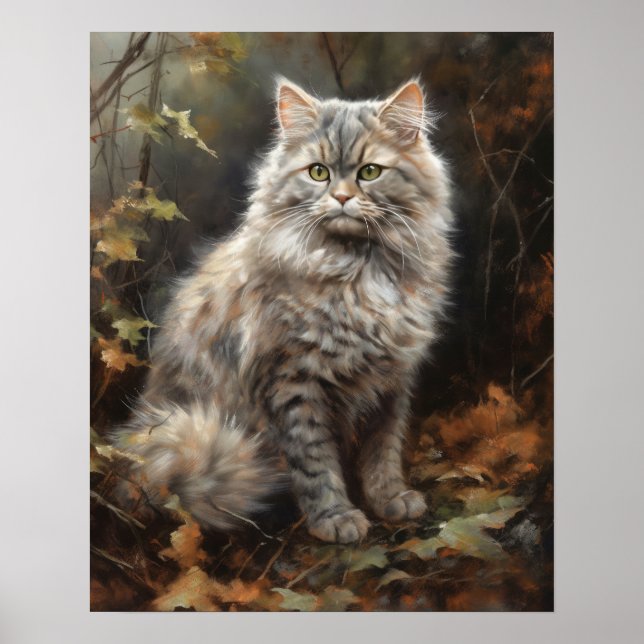 Affiche d'art imprimée de chat mignon Selkirk Rex (Devant)