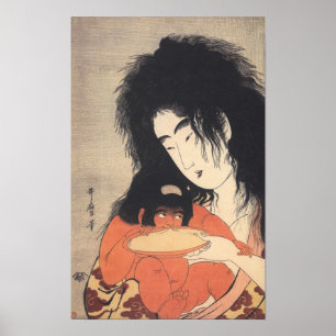 Affiche d'art japonais d'Utamaro