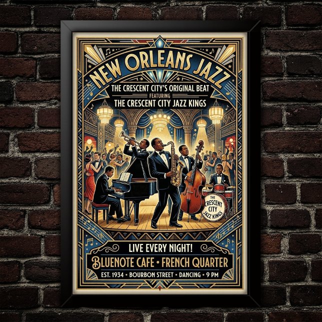 Affiche d'art Jazz Vintage 1930 (Créateur téléchargé)