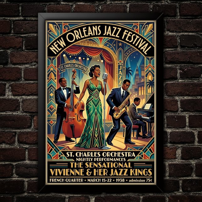 Affiche d'art Jazz Vintage 1930 (Créateur téléchargé)