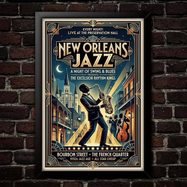Affiche d'art Jazz Vintage 1930 (Créateur téléchargé)