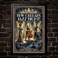 Affiche d'art Jazz Vintage 1930
