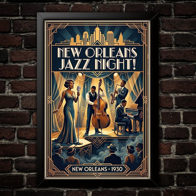 Affiche d'art Jazz Vintage 1930 (Créateur téléchargé)