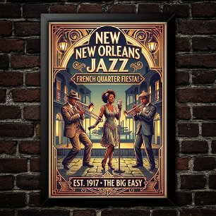 Affiche d'art Jazz Vintage 1930