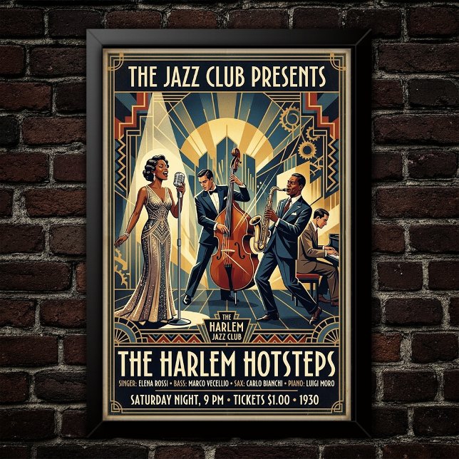 Affiche d'art Jazz Vintage 1930 (Créateur téléchargé)
