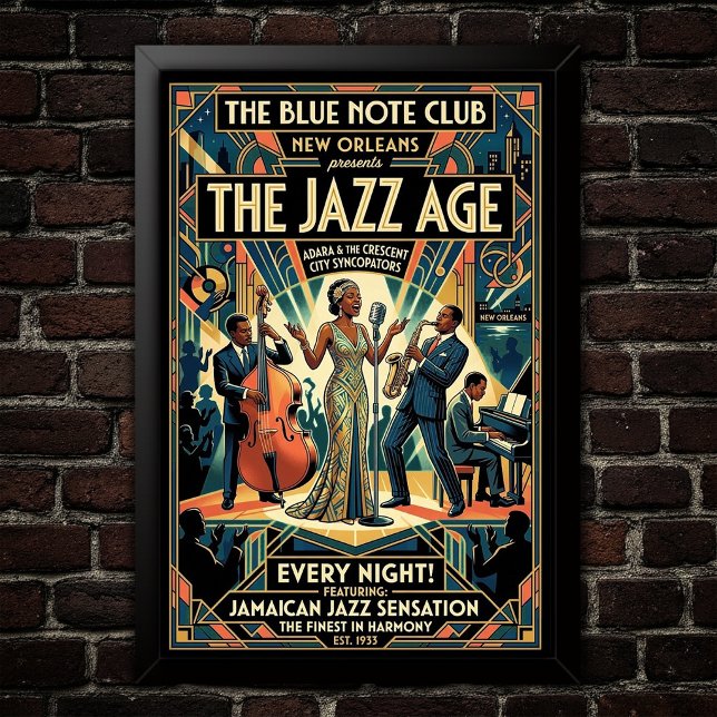 Affiche d'art Jazz Vintage 1930 (Créateur téléchargé)