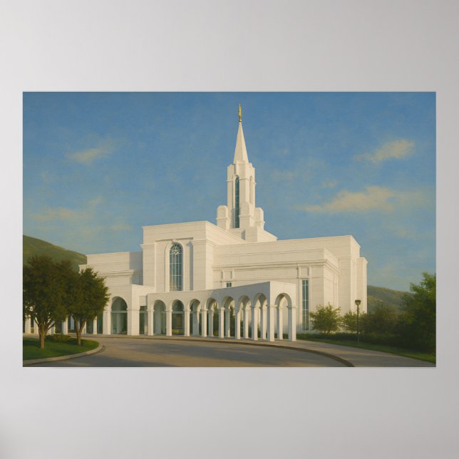 Affiche d'art LDS du temple de Bountiful Utah (Devant)