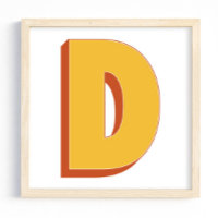 Affiche d'art lettre, monogramme D, initiale de ty