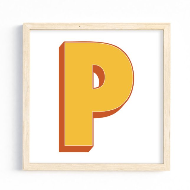 Affiche d'art lettre, monogramme P, initiale de ty (Créateur téléchargé)