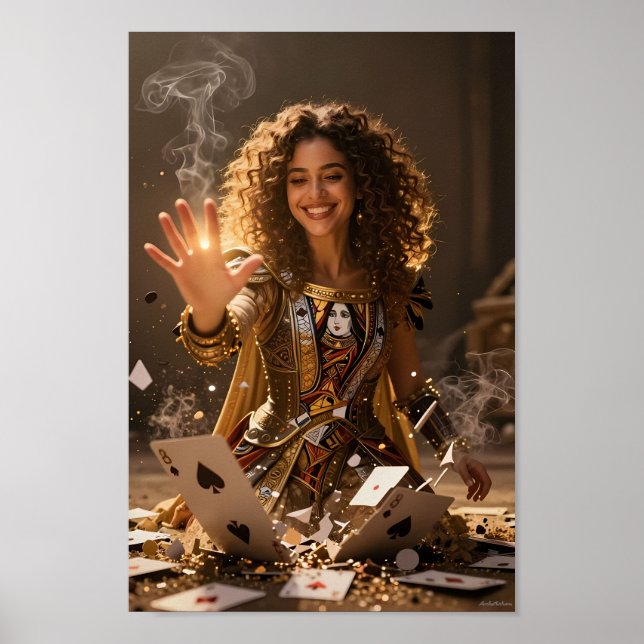 Affiche d'art magique de la Cartomancienne à la Ca (Devant)