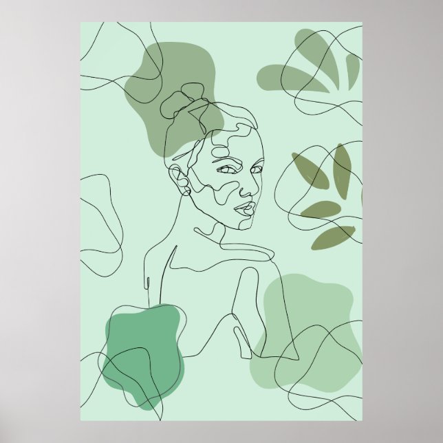 Affiche d'art minimaliste en ligne (Devant)