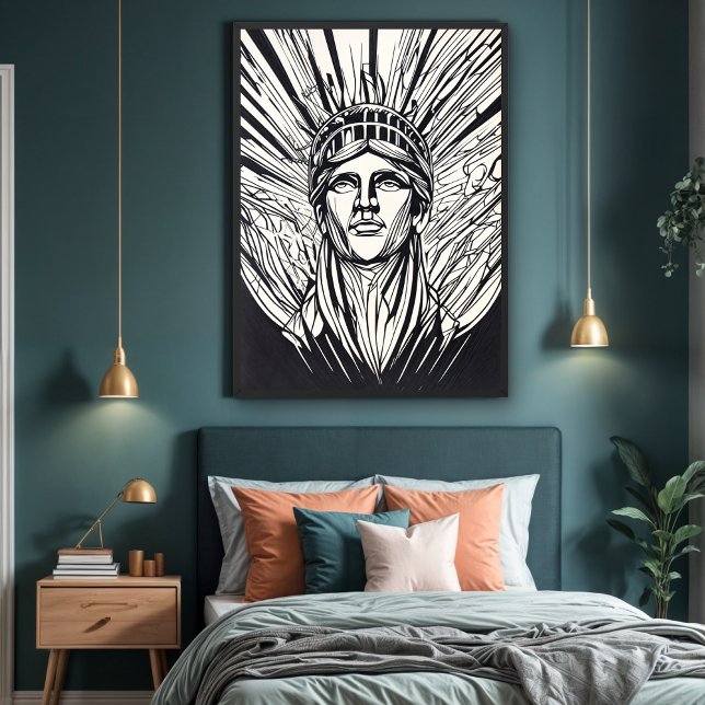 Affiche d'art moderne de la Statue de la Liberté (Créateur téléchargé)