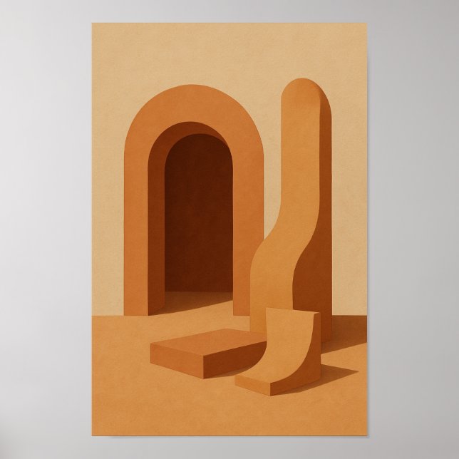 Affiche d'art moderne de l'arche du désert (Devant)