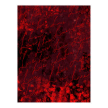 Affiche d'art mural abstrait rouge romantique