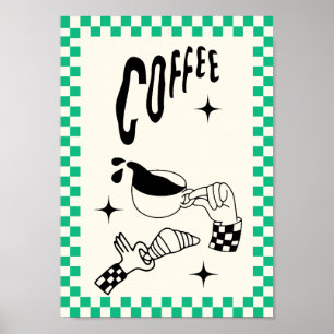 Affiche d'art mural de café minimaliste   Cuisine 