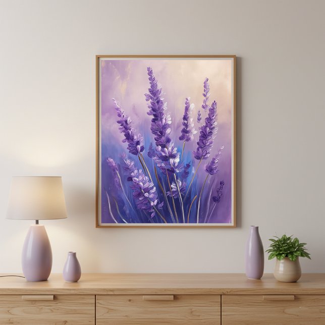 Affiche d'art mural de fleurs de lavande (Créateur téléchargé)