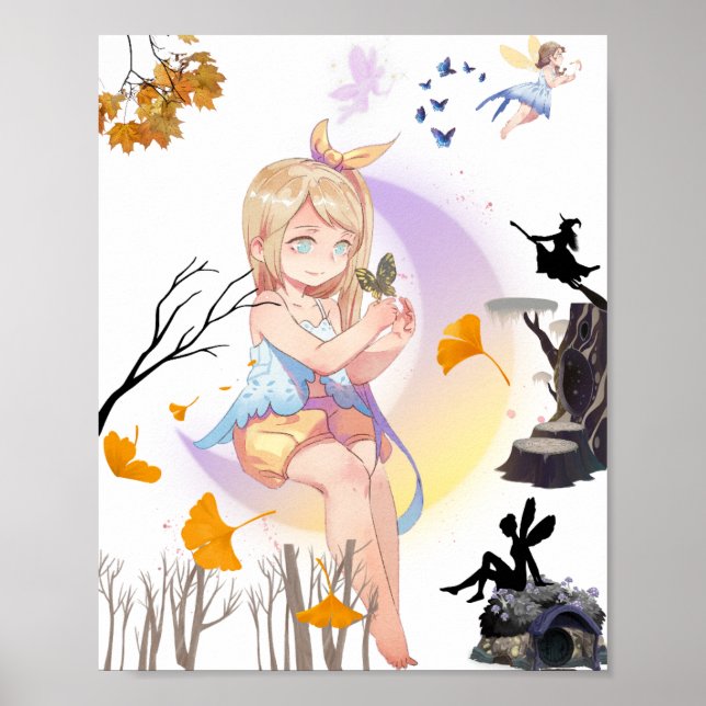 Affiche d'art mural de princesse fée d'anime migno (Devant)