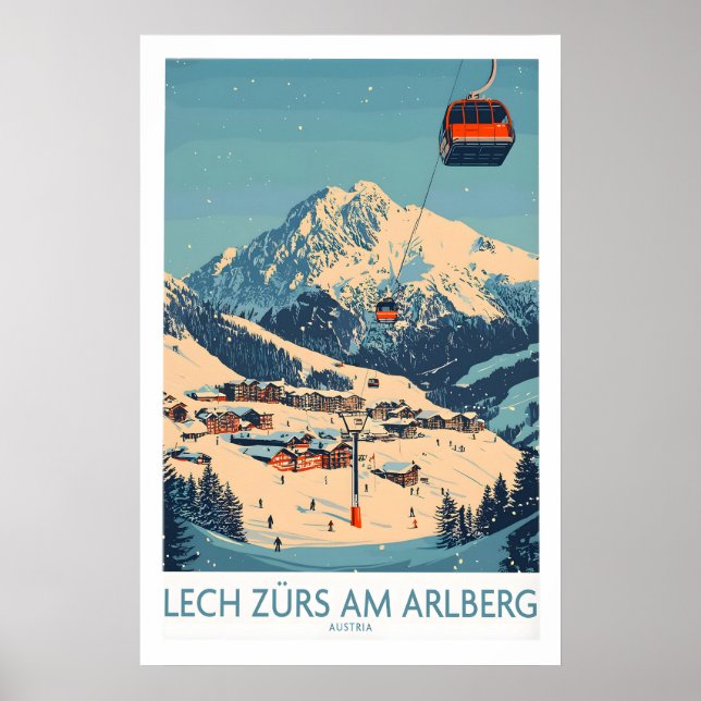 Affiche d'art mural de ski Lech Zürs am Arlberg 1 (Devant)