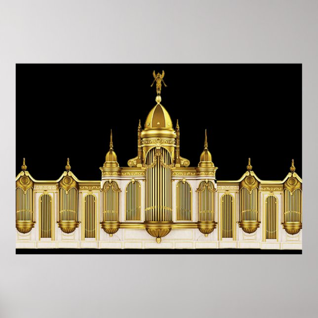 Affiche d'art mural d'orgue à tuyaux de théâtre (Devant)