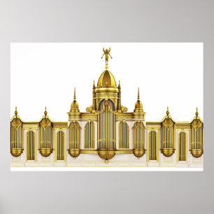 Affiche d'art mural d'orgue de théâtre