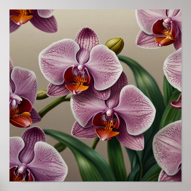 Affiche d'art mural floral élégant (Devant)