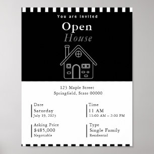 Affiche d'art mural minimaliste noir et blanc prop