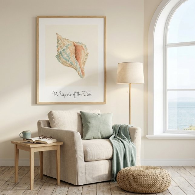 Affiche d'art mural moderne de coquille de conque  (Créateur téléchargé)