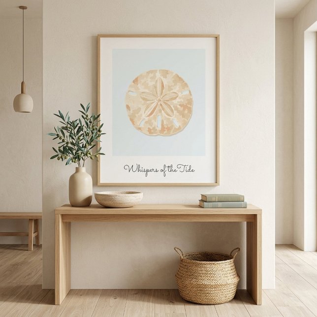 Affiche d'art mural moderne de dollar de sable côt (Créateur téléchargé)