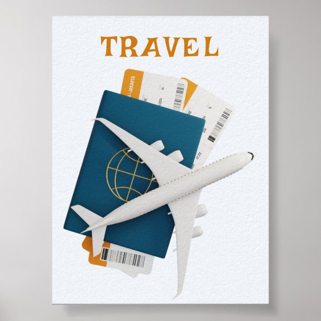 Affiche d'art mural moderne | prêt pour passeport  (Devant)