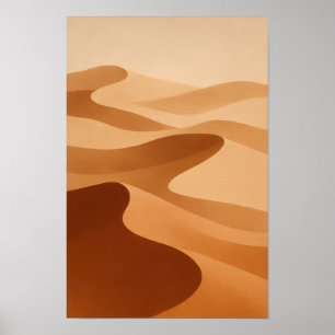 Affiche d'art mural neutre des dunes du Sahara
