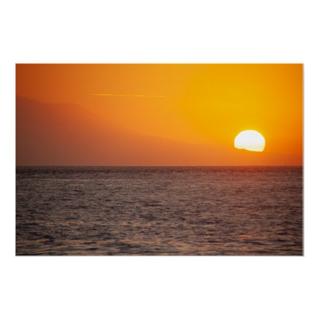 Affiche d'art Nusa Penida Coucher de soleil doré B (Devant)