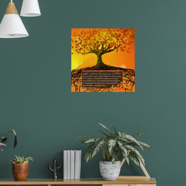 Affiche d'art original - Arbre aux racines en détr (Salon 1)