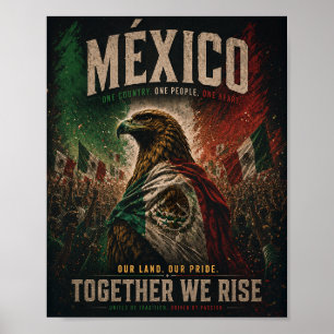 Affiche d'art patriotique de l'aigle du Mexique