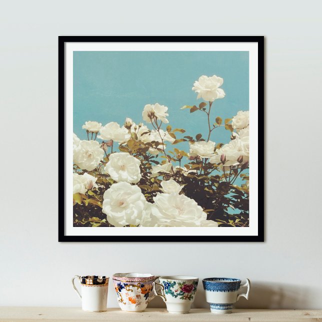 Affiche d'art photo de jardin floral de roses mult (Créateur téléchargé)