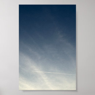 Affiche d'art photographique de ciel bleu minimali