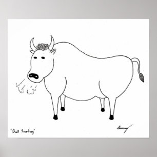 Affiche d'art populaire Bull