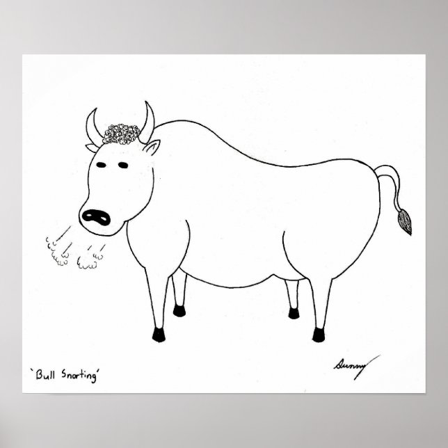 Affiche d'art populaire Bull (Devant)