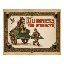 Affiche d'art premium Guinness Vintage pour la for