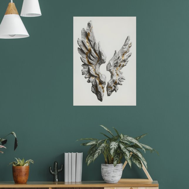 Affiche d'art spirituel aux ailes de plume de Colo (Salon 1)